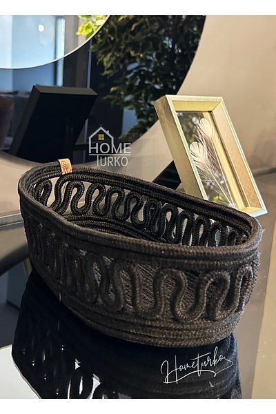 HomeTurko Кошница за хляб с шарка от юта - шкаф, детска стая, органайзер, кошница за съхранение