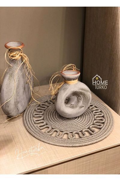 HomeTurko Jută naturală, răchită cu aspect modern 33 X 33 Cm, pat de loc, inserție.