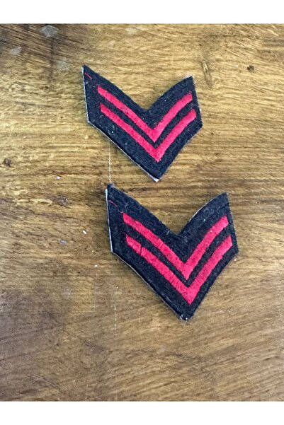 Gönülden Tasarım Crvena Vezena 2 komada peglana aplikacija - 4x3 cm