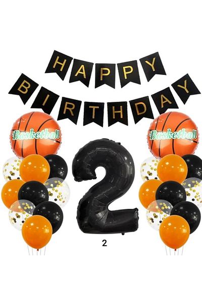 DÜVENCİ TİCARET Birthday Basketball Themed Balloon Set - Concepti