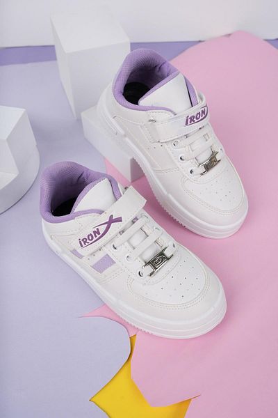 MUGGO Jerry Daily Unisex Children's Guaranteed Elastic and Velcro Comfortable Sneaker Sports Shoes