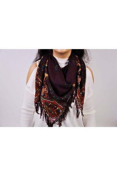 piyyum El Işi Yöresel Boncuklu Püsküllü Hamavi Puşi - Şal 610