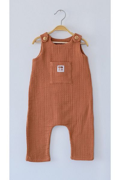 Las Vivas Kids Specially Designed Baby and Kids Rompers Muslin Salopet with Animal Figures