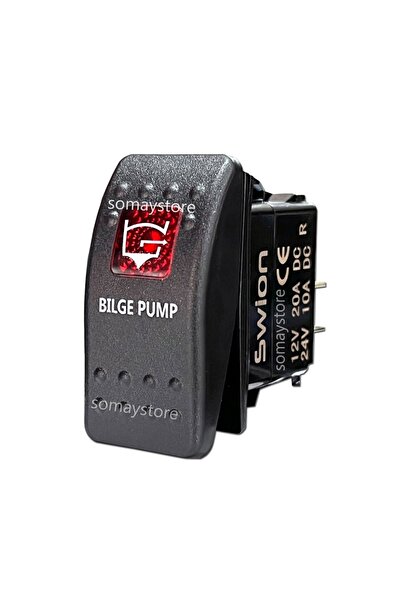 SomayStore Marin Anahtar Sintine Pompası ( Bilge Pump ) Swion Switch Kırmızı ...