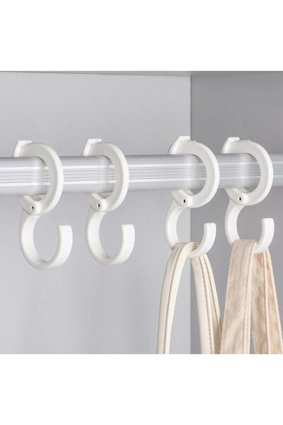 SAVORYHOME Kelepçeli Askı Pratik Cırt Model Portatif Askı Kancalı Banyo Mutfa...