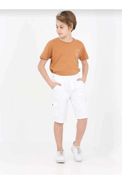 DEMOİSELLE CARGO POCKET MEN'S CHILD CAPRY SHORTS