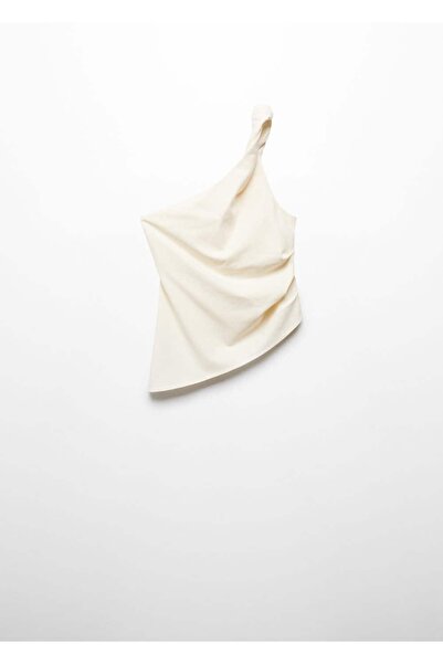 MANGO Woman Strukturierte asymmetrische Bluse