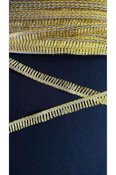 Ozpas Gold Fringe Tassel Edge Strip - 2cm Width 3m