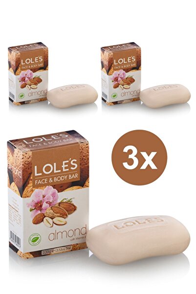Lole's PREMIUM BİTKİSEL BADEM SABUNU 3X100 GR