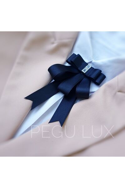 Pegu LUX SİYAH KURDELE BROŞ OKUL,İŞHEDİYE,ÇANTA,ŞAL,GÖMLEK AKSESUAR