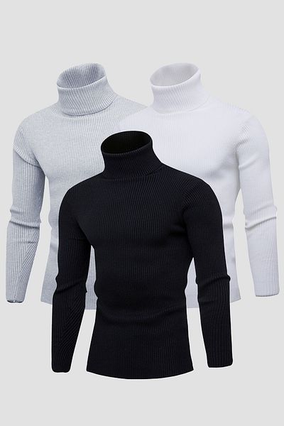 HANCLO Pulover unisex gata cu gât în ​​formă de 3 bucăți