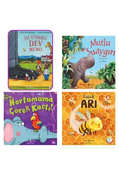 TÜRKİYE İŞ BANKASI KÜLTÜR YAYINLARI mutlu su aygırı+iyi yürekli dev memo+küçü...