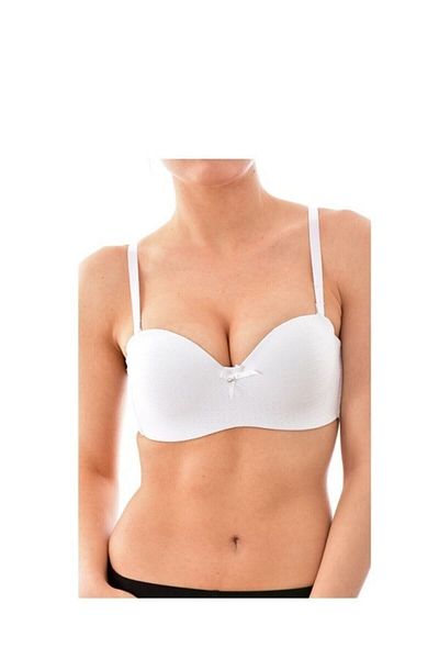 F.K Underwire Paddingless Imported Lotus Bra 431 - Λευκό