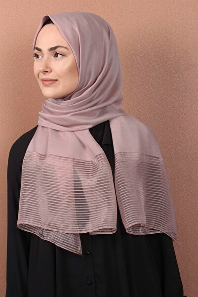 PİRAMİT Prenses Stor Şal 4297-13 Gül Kurusu