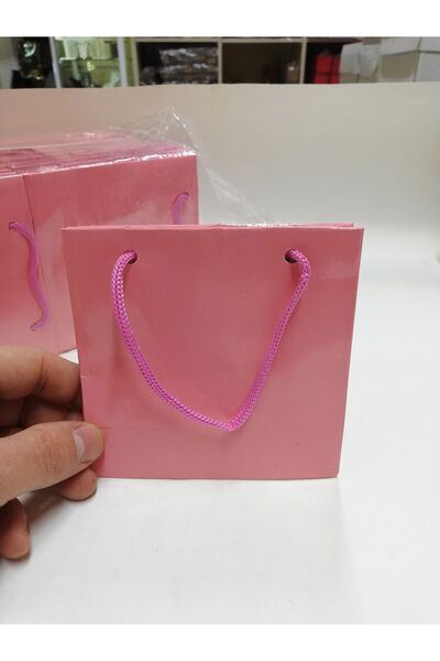 BURAKKUTU Karton Çanta Pembe 11x11cm Paket Adeti 100 Lüdür