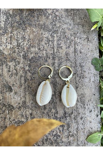 Stoneday Seashell Figured Silver Detailed Dangle Earrings