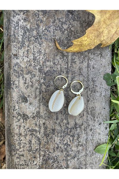 Stoneday Seashell Figured Silver Detailed Dangle Earrings