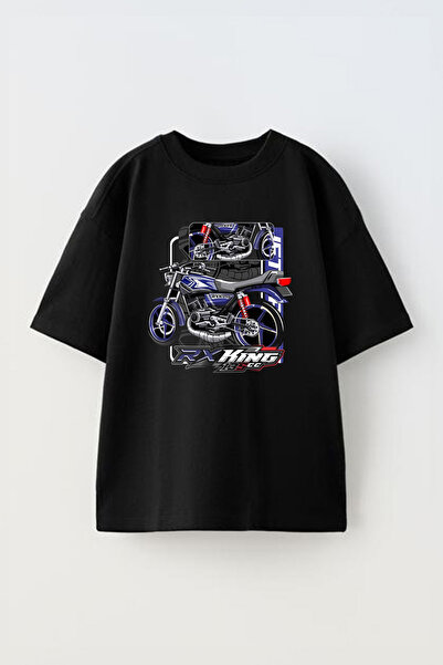 THEWERT RX King Purple Unisex Oversize kroj Pamuk T-shirt - Motocikl Štampano...