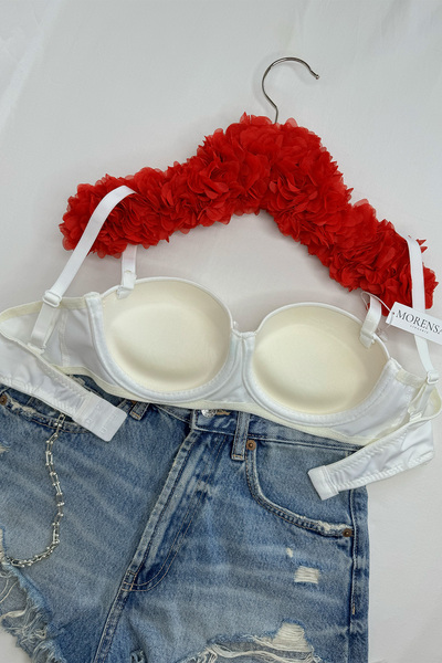 Morensa Γυναικείο σουτιέν Ecru Strapless Gathering Underwire