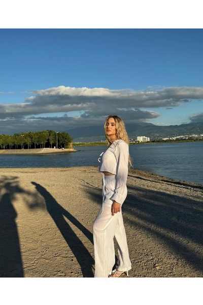 AÈC PRIVÈ ЖІНОЧИЙ НОВИЙ СЕЗОН ТРЕНД БОГЕМСЬКИЙ СТИЛЬ БІСЕРОВИЙ ЖАКЕТ І ШТАНИ 777