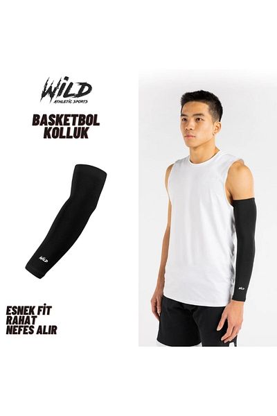 Wild Athletic Sports Black Basketball Unprotected Sports Sleeve - Single Pack