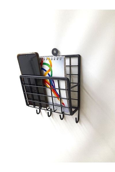 GO DEKOR New 4-hook Single-eye Magazine Holder Wall Hanger Rack - Decorative