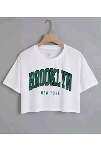 PUNIX KIDS تيشيرت قصير الأكمام برقبة دائرية وطبعة بروكلين للفتيات