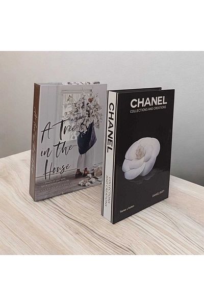 NARİBA A Tree & Chanel Μαύρο Διακοσμητικό Βιβλίο Κουτί Σετ 2 τεμαχίων