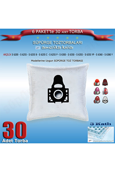 Arçelik ARÇELİK S 6200 - S 6255 - S 6255 B - S 6255 C - S 6255 P Uygun 30 ade...