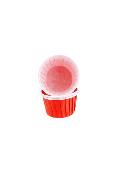 TT Tahtakale Toptancıları Red Cupcake Mold - Small Size, Solid Color, 38*30 MM (50 Pieces)