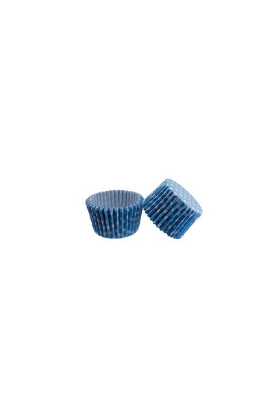 TT Tahtakale Toptancıları Polka Dot Blue Paper Cupcake Cake Mold - 52X45 MM, 100 Pieces
