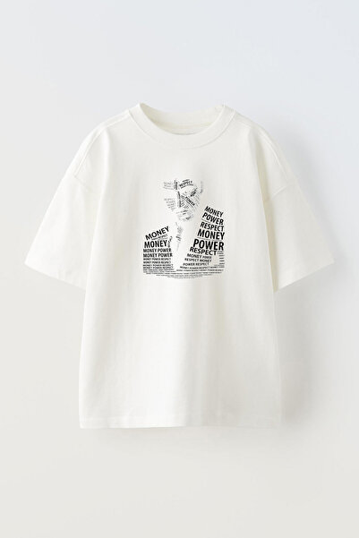 THEWERT Bela Oversize kroj Unisex T-shirt - Scarface Money Design Štampano , ...