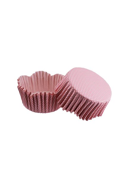 TT Tahtakale Toptancıları Pink 65X38 MM Cupcake Mold - Cake, Pet Capsule Wavy, 100 Pieces