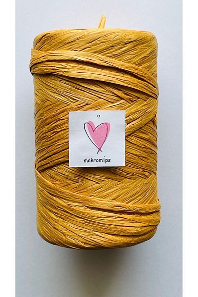Makromİps 100g Soft Raffia - Χαρτί, Φυσικό Καπέλο και Τσάντα Πλεκτό Καθρέφτης Raffia