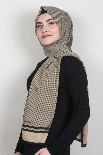 Cardion Medine Desenli Şal 1898-6 Açık Gold