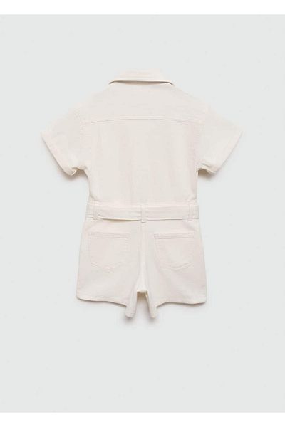 MANGO Kids Τζιν φόρμα με ζώνη