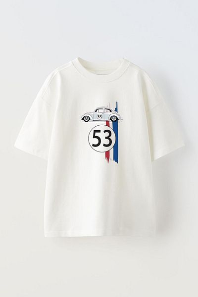 THEWERT Tricou alb oversize unisex din bumbac - 53 Woswos Design Printed