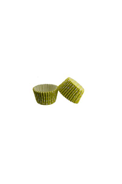 TT Tahtakale Toptancıları Yellow Polka Dot Pet Cake Mold - 52X45 MM Paper Cupcake Paper (100 Pieces)