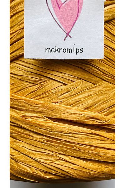 Makromİps 100g Soft Raffia - Χαρτί, Φυσικό Καπέλο και Τσάντα Πλεκτό Καθρέφτης Raffia