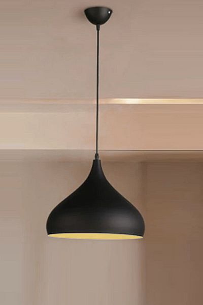 Fer Avize Reyes Modern Retro Black Color Metal Pendant Lamp Cafe - Kitchen Single Chandelier