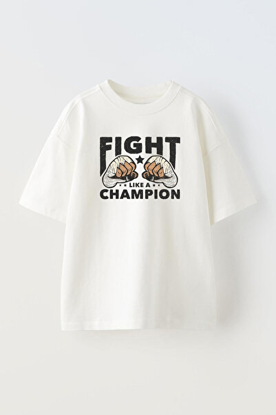 THEWERT تي شيرت قطني كبير الحجم مطبوع عليه الملاكمة التايلاندية باللون الأبيض...