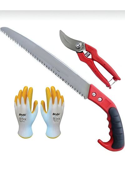 efmues Tree Pruning Shears and Teserer Gloves Set - Pruning Set