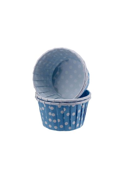 TT Tahtakale Toptancıları Blue Polka Dot Cupcake Mold - Medium Size 50*39mm, 50 Pieces