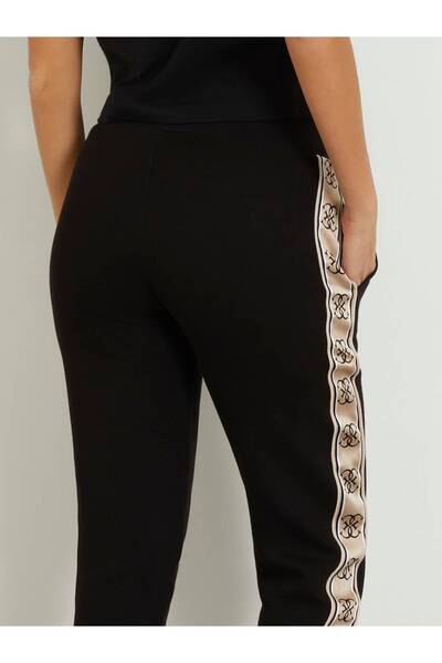 Guess Kadın Yanı Logolu Jogger Pantolon-Siyah
