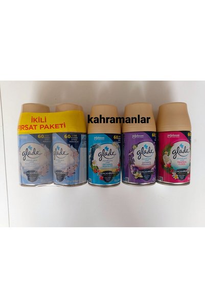 YEŞİLLİ STORE Oda kokusu  otomatik Sprey  makinalar için 5 adet glayde