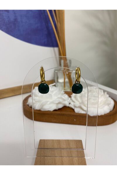 stainles steel Renkli Mini Çelik Küpe