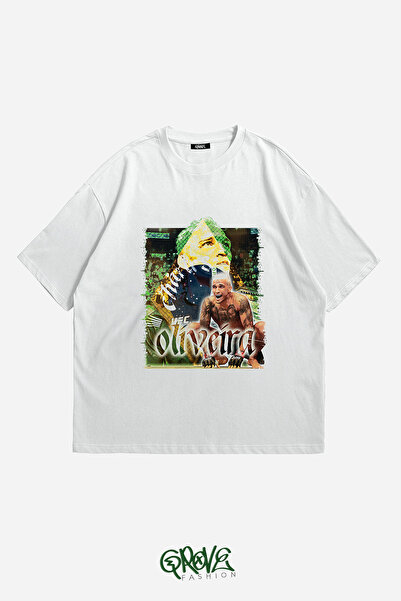 Grove Fashion Charles Oliveira Brazil Baskılı Unisex Oversize T-Shirt