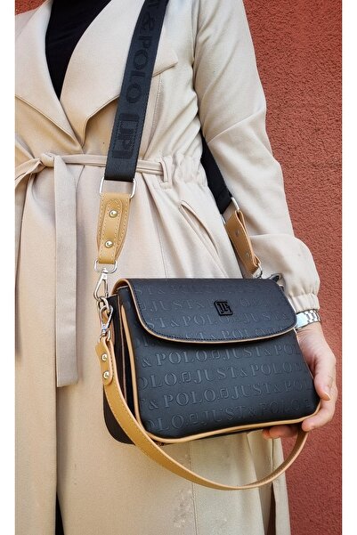 Just Polo حقيبة كتف وحقيبة كروس نسائية مكونة من 5 أقسام