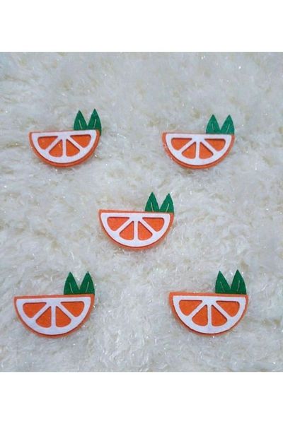 Hanzade Felt Orange Figure 10 Pieces