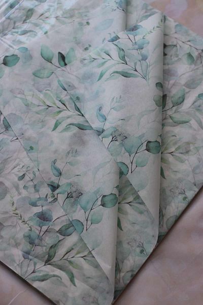 demontecraft Eucalyptus Pattern Plush Paper Plush Paper 10 Pieces